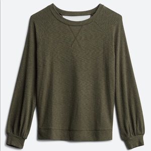DEE ELLY Bruce Back Detail Knit Top green XL